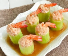 鲜虾黄瓜盅的做法 小编教你做好吃的鲜虾黄瓜盅