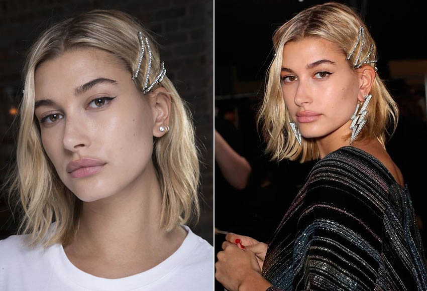 发夹一字夹水钻Hailey baldwin 小贾嫂