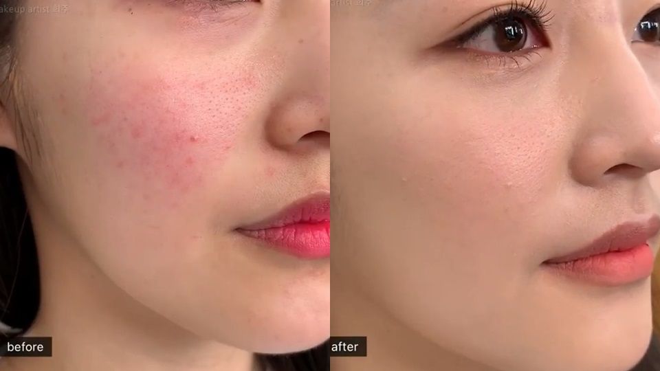 韩国彩妆师“泛红浮粉”上妆法！ 上完超遮不斑驳、无瑕如开美肌，持妆力还大幅提升！