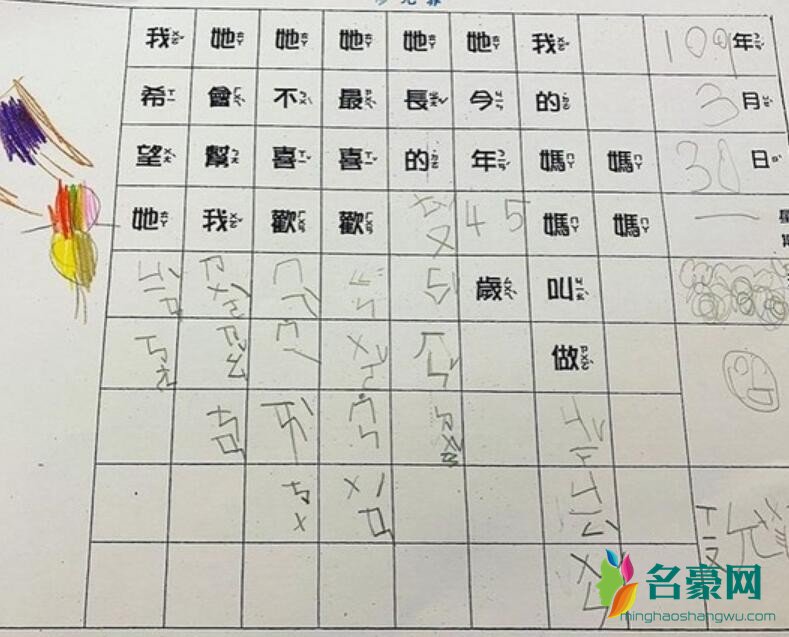 贾静雯分享咘咘作业