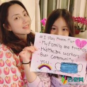 霍汶希与爱女合照 女儿完全复制了妈妈的好基因超