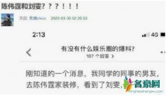 刘雯陈伟霆被曝恋爱 二人同居画面被曝光引热议