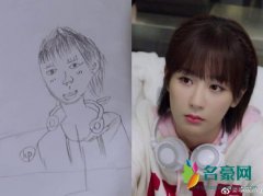 李现杨紫互画对方 用简单粗犷的线条勾勒出对方样