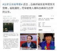 白宇父亲回应贪污 称严格按照公司规章没违纪行为