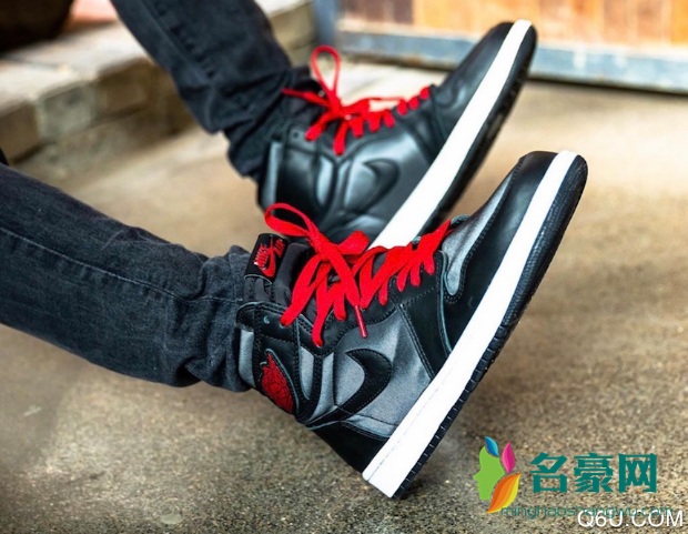 AJ1黑丝绸上脚街拍图曝光 AJ1 Black Satin发售信息