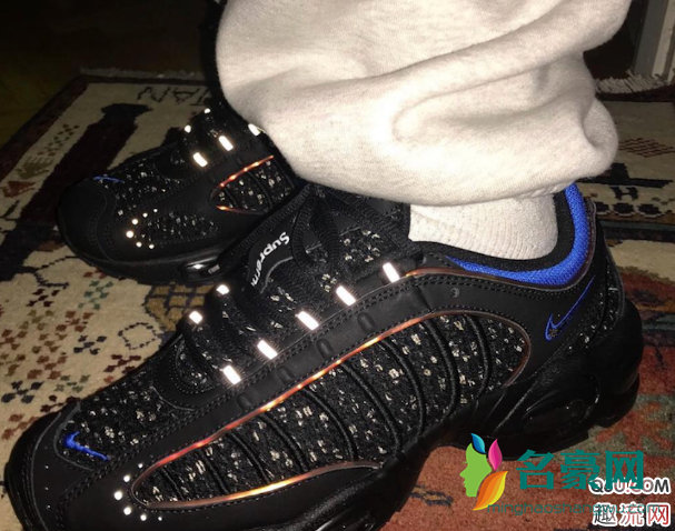  经典白红配色的Supreme x Nike上脚图曝光 Supreme x Air Max Tailwind 4白红配色什么时候发售