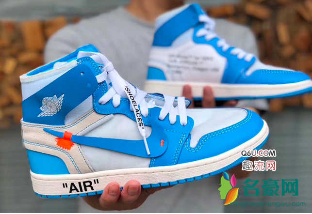OFF-WHITE x AJ1上脚  OFF-WHITE x Air Jordan 1 UNC街拍