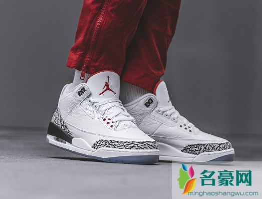 AJ3白水泥上脚图 耐克AJ3白水泥街拍欣赏