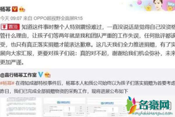杨幂诈捐门是怎么回事 承诺了请对现不能欺骗受助的人