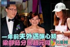 赵元同疑出轨网红 在梁静茹极力挽回下才选择回归