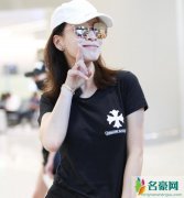 佘诗曼素颜走机场 热情给粉丝们签名亲和力十足
