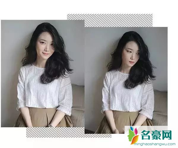 韩式齐肩中长发型图片_2019最美的减龄发型图片3