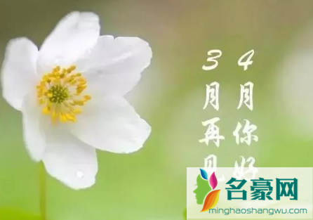 三月再见四月你好说说带字图片无水印2021最新3