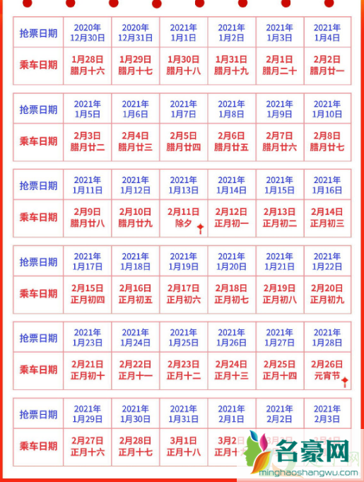 2021春运火车票什么时候可以预定3