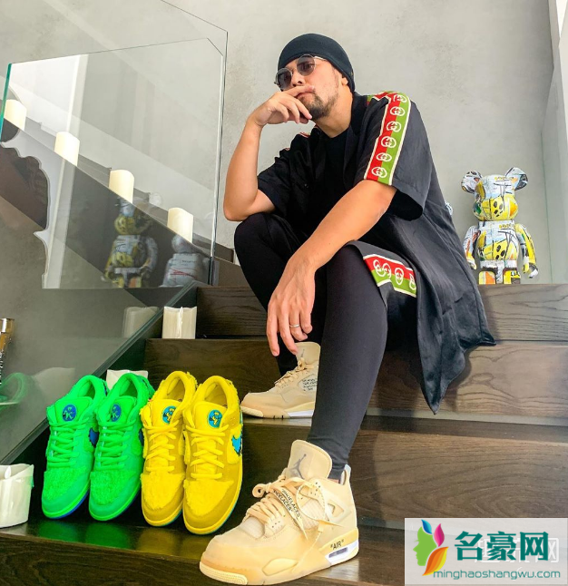 周杰伦上脚球鞋图片集合：AJ4、dunk小熊、AJ1等鞋款都有出境！