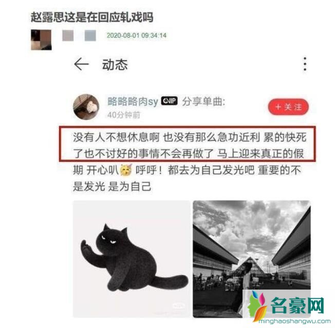 赵露思疑回应轧戏