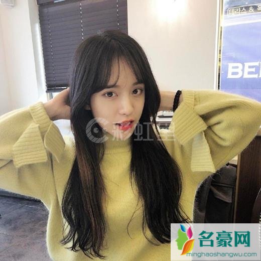 长发空气刘海发型图片 长发女神都大爱这款刘海
