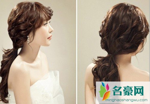 新娘发型图片2017款 韩式新娘发型 