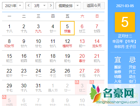 2021年惊蛰是几九第几天2