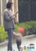 朱丹挺孕肚遛狗 身材发福明显打扮朴素像路人