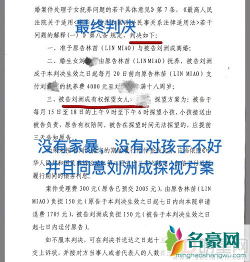刘洲成晒法院判决书力证自己没家暴 网友却找出其中漏洞