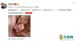 简弘亦宣布当爸 一家三口手交叠在一起温馨幸福