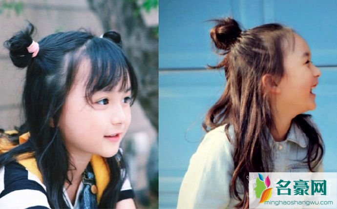 小女孩最美的半丸子头