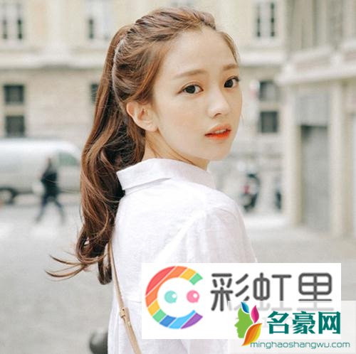 韩式小清新马尾辫发型 清爽露额时尚气质