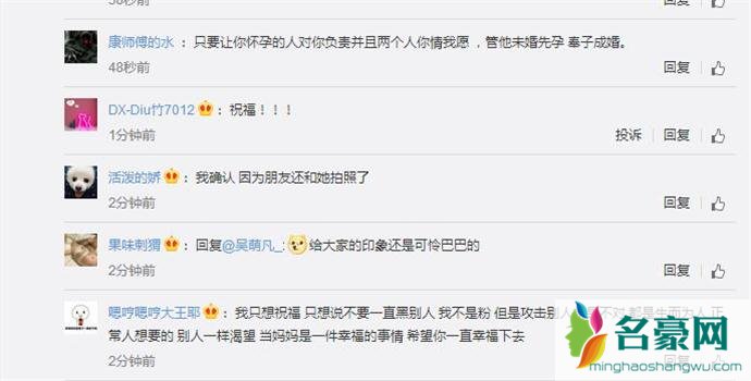 网友对张馨予奉子成婚评论