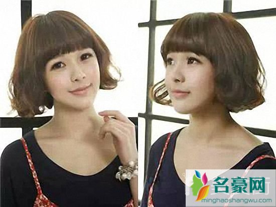 名豪网韩式短发发型女图片_最美的韩式气质中短发发型图片9