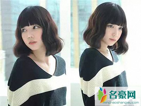 名豪网韩式短发发型女图片_最美的韩式气质中短发发型图片3