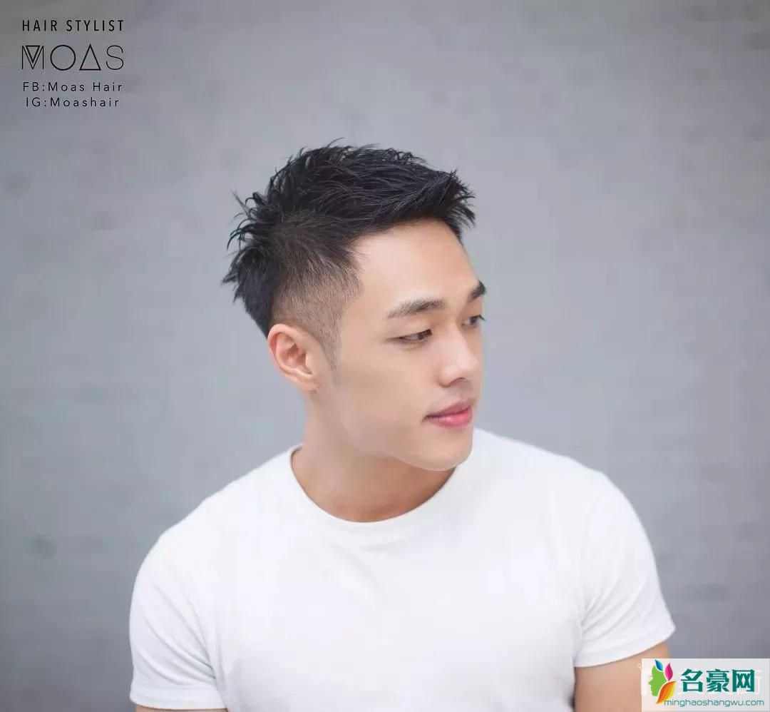 男生短发精神帅气发型 4款比锡纸烫更帅的男士流行发型短发2