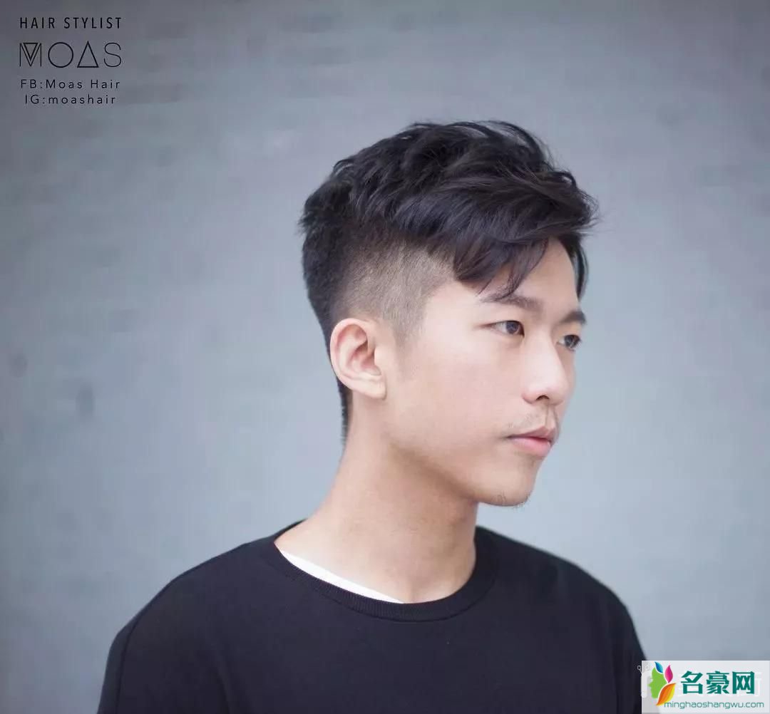 男生短发精神帅气发型：偏分刘海发型1