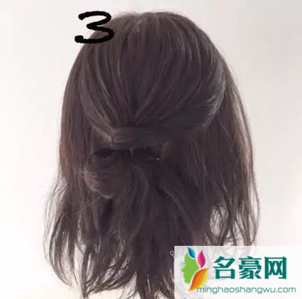 短发扎发教程简单好看步骤3