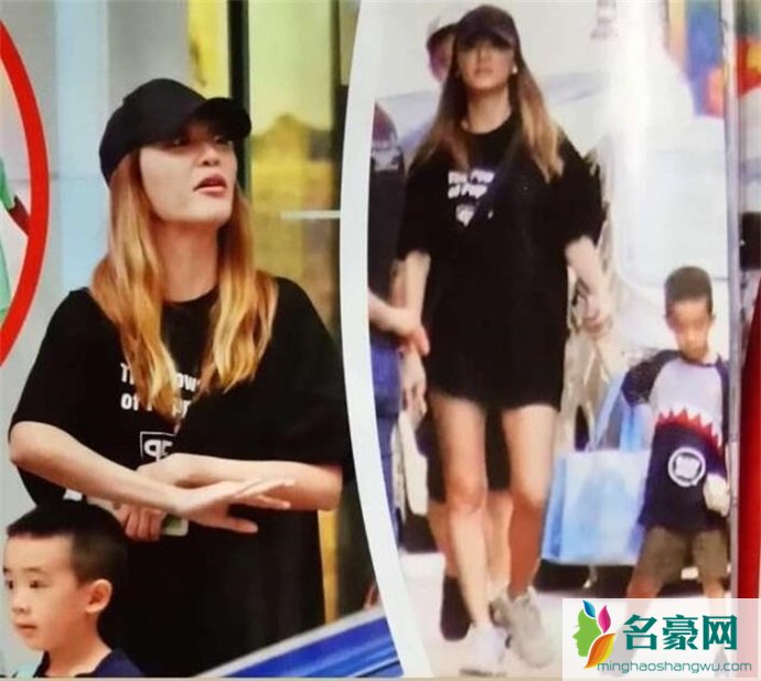 应采儿携Jasper逛母婴店
