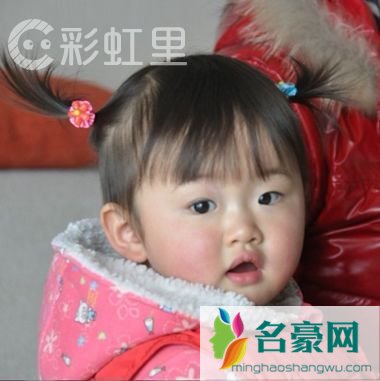 儿童齐刘海双扎短发蘑菇头发型