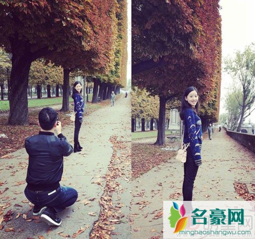 刘强东背娇妻章泽天 二人笑容灿烂秀恩爱