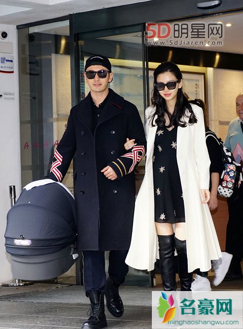 黄晓明baby携宝宝出院 baby产后首次亮相引关注