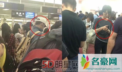 机场偶遇王菲谢霆锋 二人低调分头走