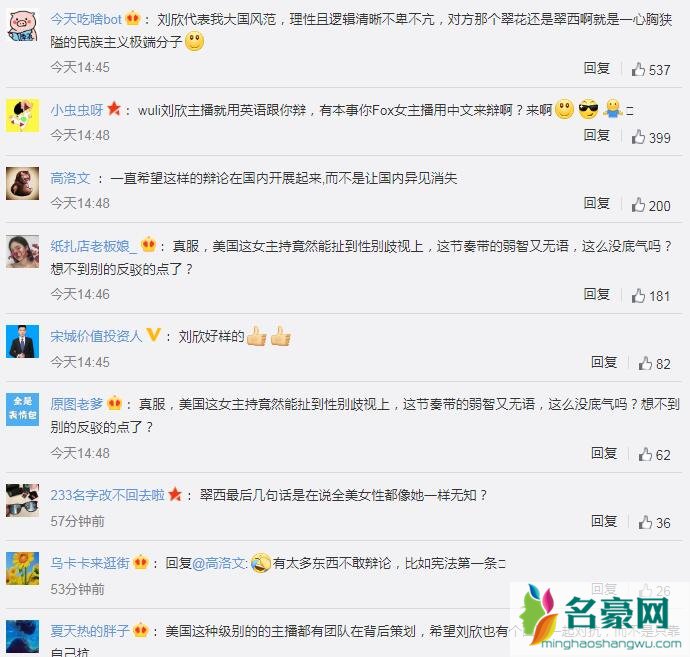 fox女主播为什么叫翠西