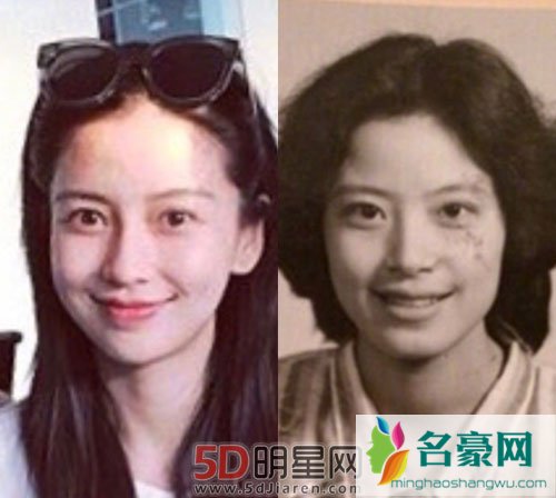 Angelababy妈妈年轻照 力证baby未整容