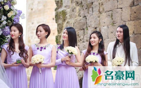 张靓颖意大利大婚 伴娘刘亦菲超抢镜