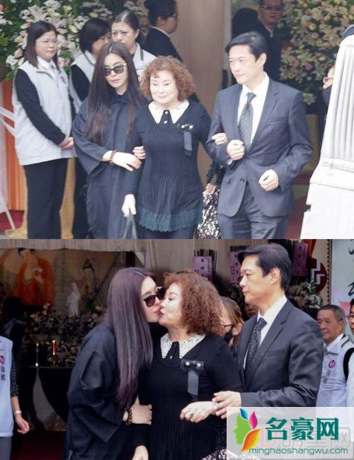 王祖贤出席父亲葬礼 表情沉痛哀伤