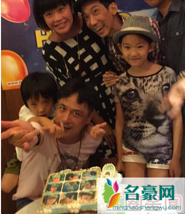 吴镇宇为儿子过生日
