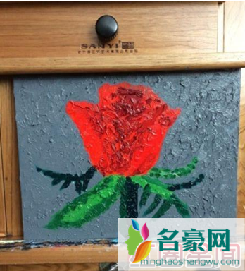 邓超所画玫瑰花