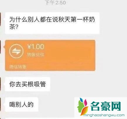 秋天的第一杯奶茶是什么梗什么意思