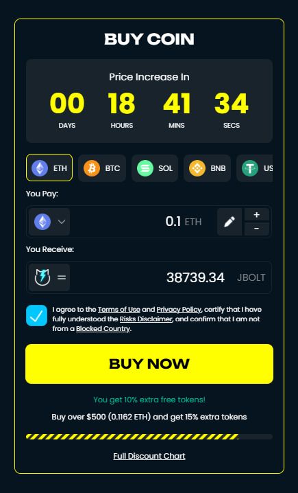 JetBolt 预售页面