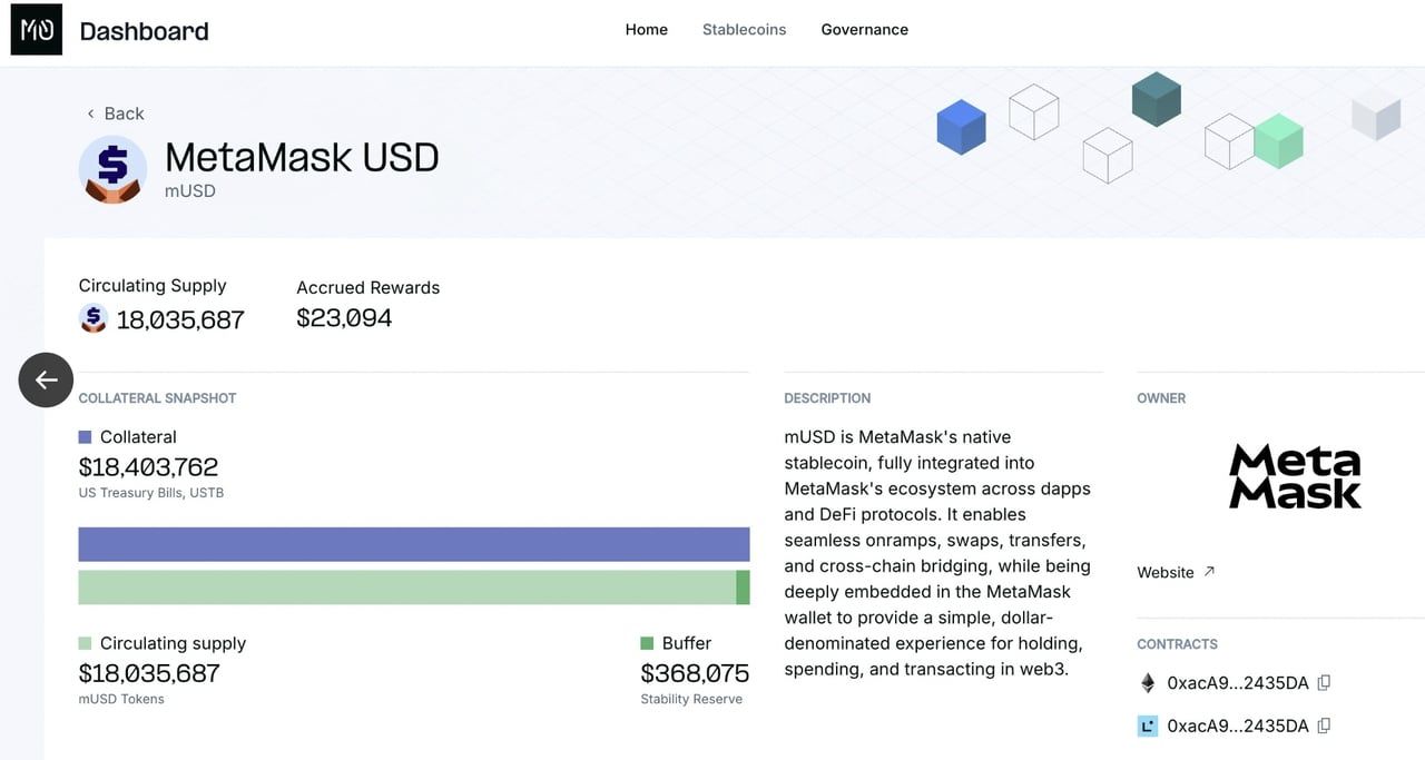 MetaMask mUSD 功能展示