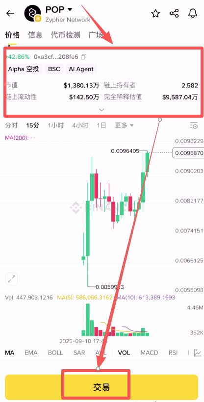 币安Alpha交易界面