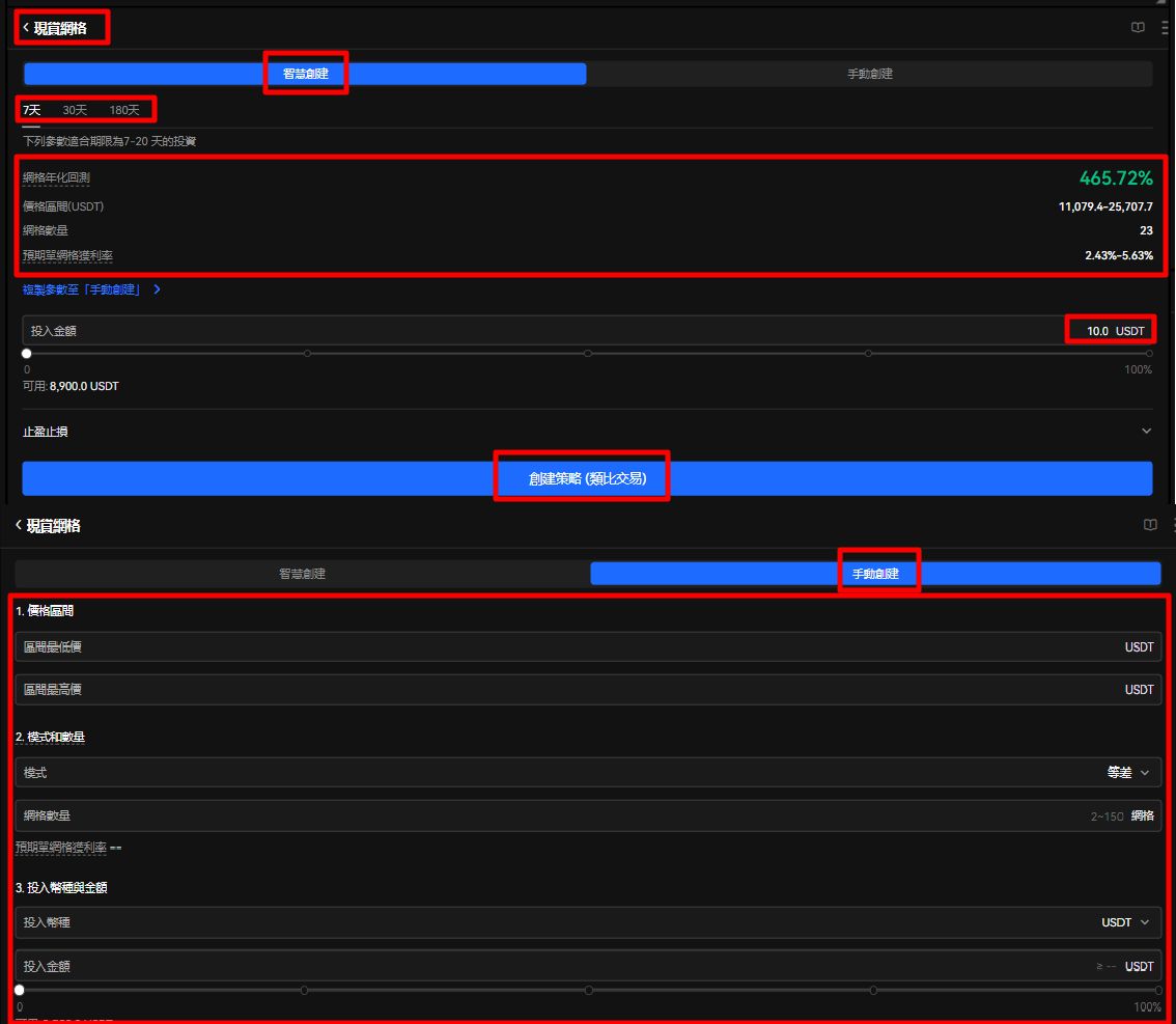 OKX网格交易操作图示
